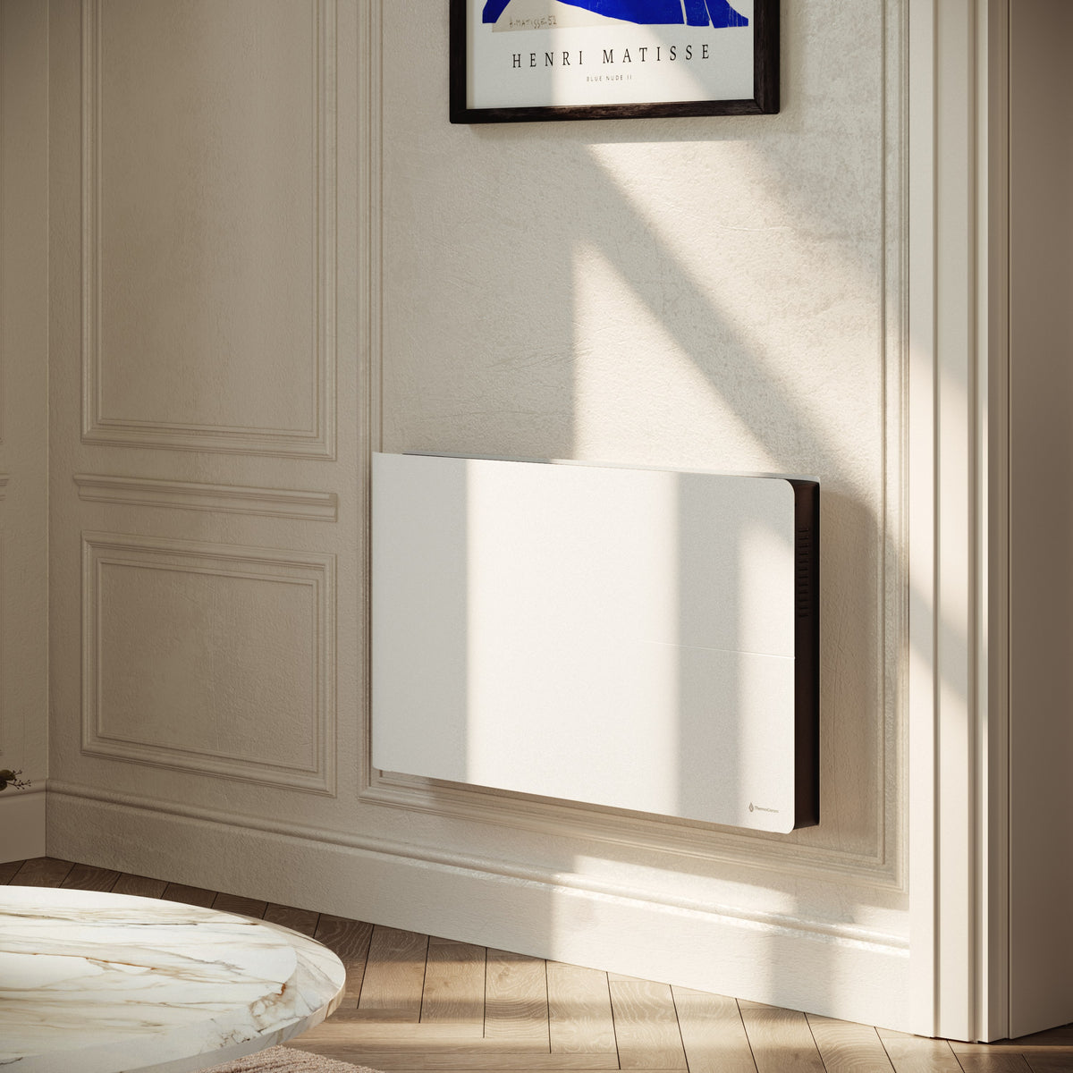 Radiador elétrico conectado de 2000 W com sistema duplo de aquecimento horizontal, branco, Molia