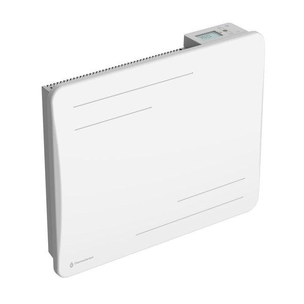 Radiador elétrico conectado de 1000 W com inércia seca cerâmica, horizontal, Branco Alice