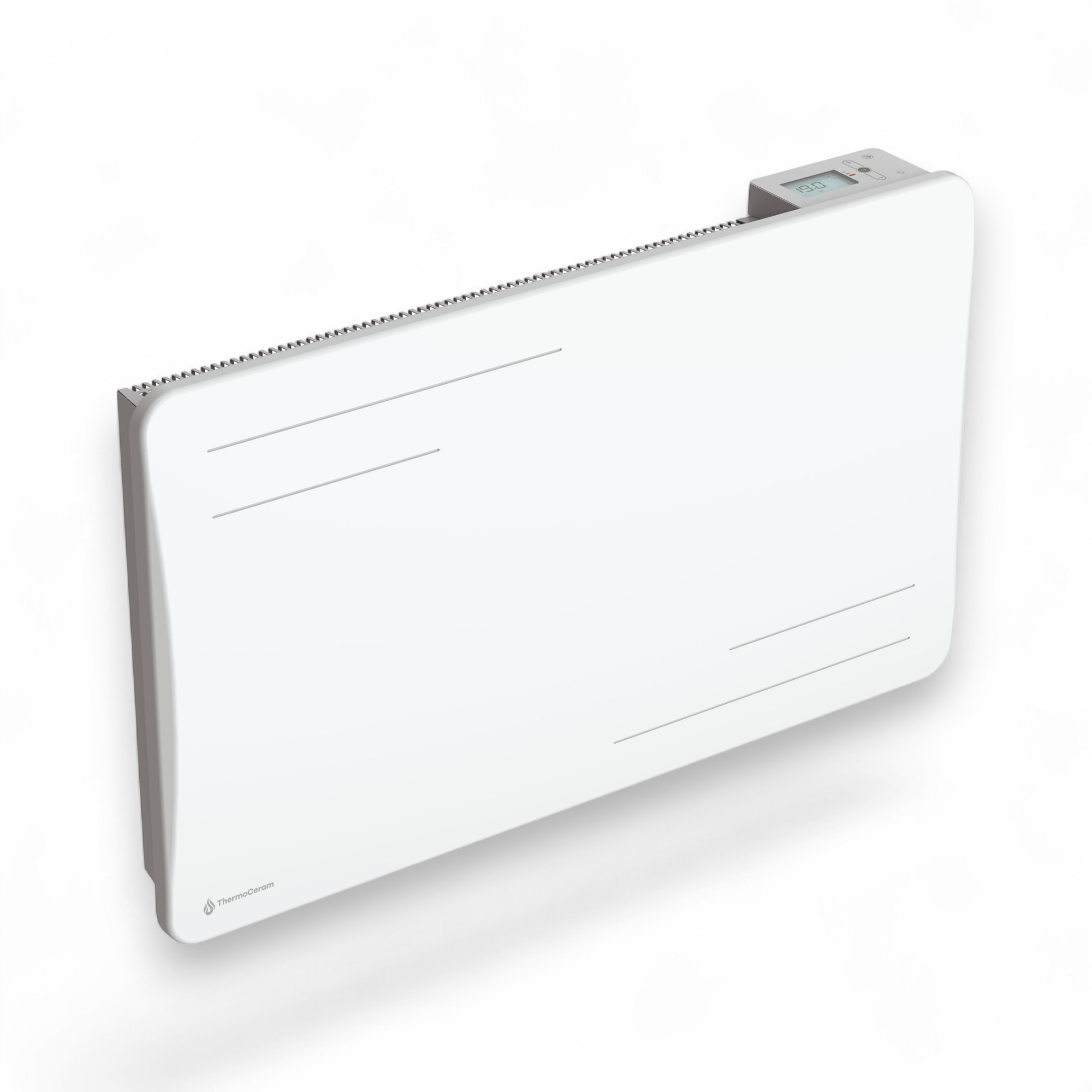 Radiador elétrico conectado de 1500 W com inércia cerâmica seca, horizontal, Branco Alice