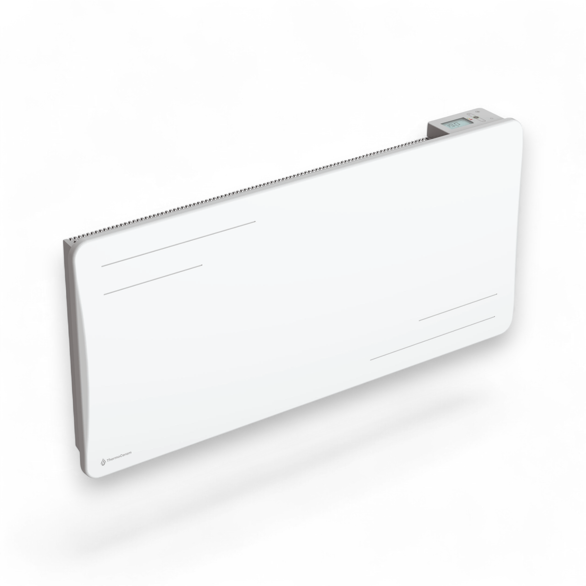 Radiador elétrico conectado de 2000 W com inércia seca cerâmica, horizontal, Branco Alice