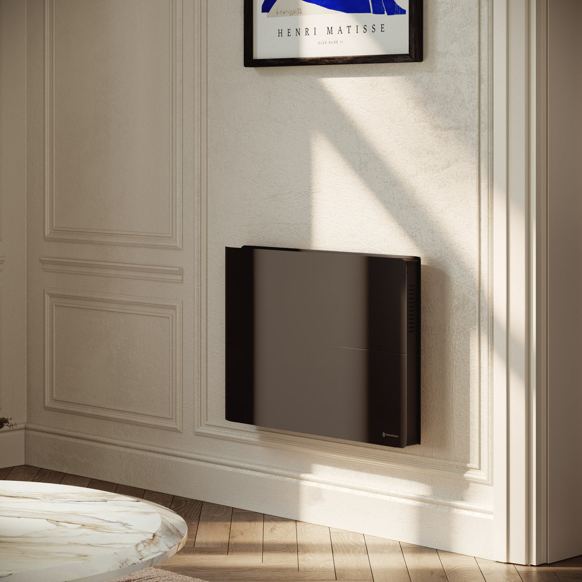 Radiador elétrico conectado de 1500 W com sistema duplo de aquecimento horizontal, preto, Molia