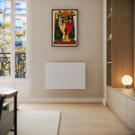 Radiateur Cira 2000 W blanc — vue de face en intérieur