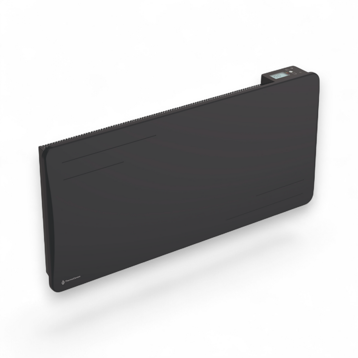 Aquecedor elétrico conectado 2000W de inércia seca cerâmica horizontal Preto Alice