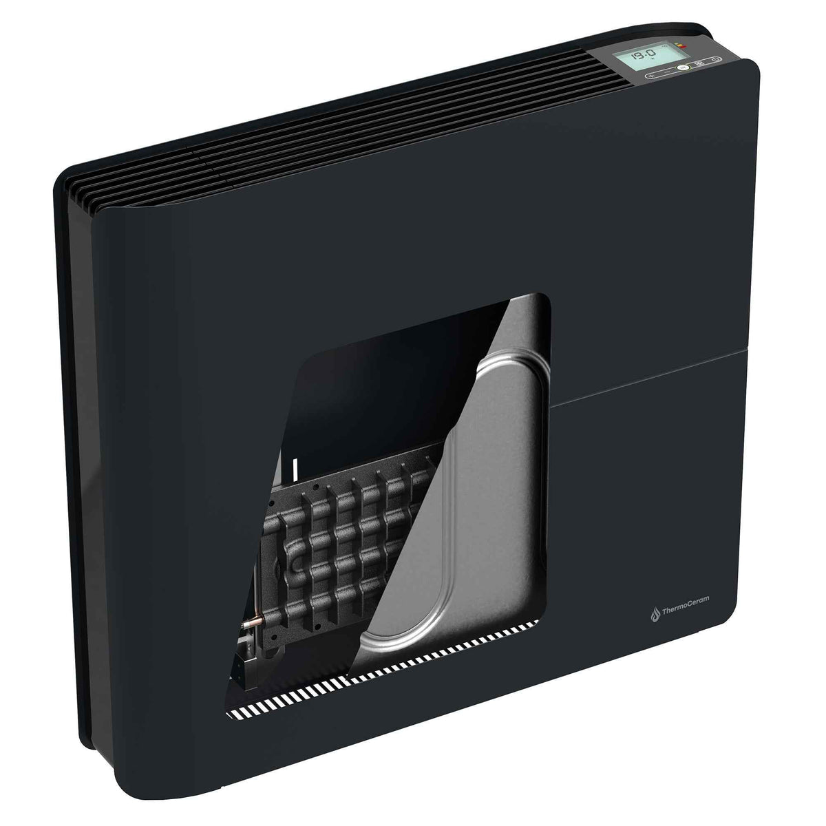 Aquecedor elétrico conectado 1000W duplo sistema de aquecimento horizontal Preto Molia