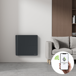 Aquecedor elétrico conectado 1000W duplo sistema de aquecimento horizontal Preto Molia