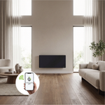 Aquecedor elétrico conectado 2000W duplo sistema de aquecimento horizontal Preto Molia - Thermoceram FR